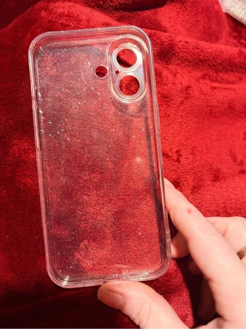 NWT Clear Glitter Protective Phone Case - Transparent iPhone 17